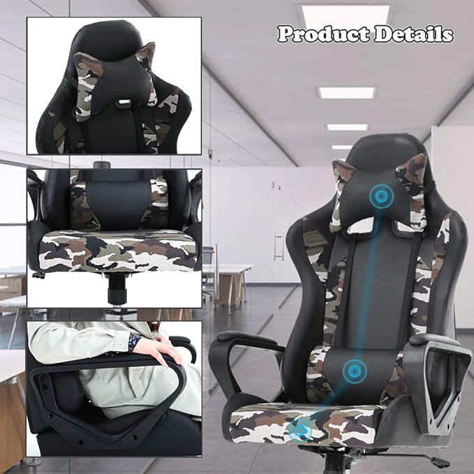 Office Chair Gaming Chair Desk Chair Ergonomic Executive Swivel Rolling Computer Chair with Lumbar Support