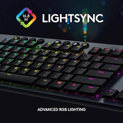 Logitech G815 LIGHTSYNC RGB Mechanical Gaming Keyboard, GL Linear (Renewed)