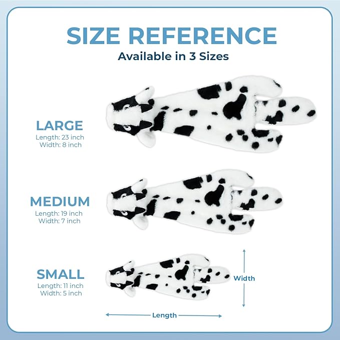 Best Pet Supplies Squeaky Dog Toys with Soft Durable Fabric for Small, Medium and Large Pets Interactive Toy for Indoor Play, Supports Active Biting and Play - Cow, Monkey, Small