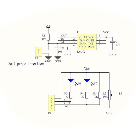 HiLetgo 5pcs LM393 3.3V-5V Soil Moisture Detect Sensor Soil Moisture Sensor Soil Hygrometer Detection for Arduino Automatic Watering System Robot Smart car