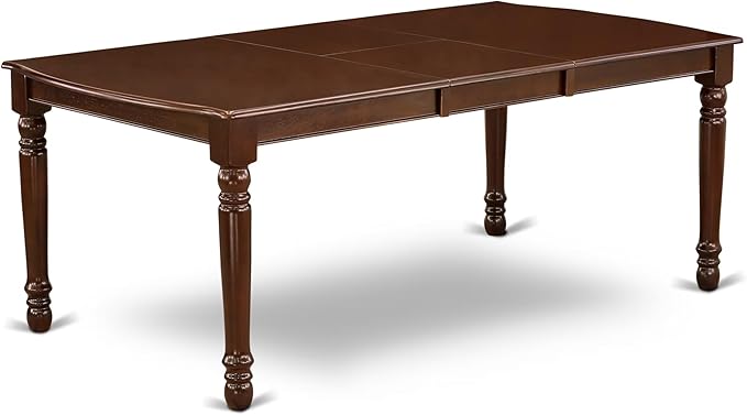 East West Furniture DOCL5-MAH-W 5 Piece Modern Dining Table Set Includes a Rectangle Wooden Table with Butterfly Leaf and 4 Kitchen Dining Chairs, 42x78 Inch, Mahogany