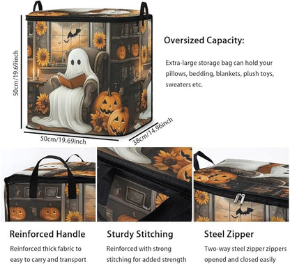 2pcs closet organizers and storage under bed,clothing blanket sweater sheet bedding comforter duvet quilt pillow toy storage bags with lids,dorm room essentials for containers 95L