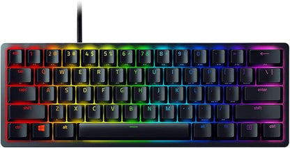 Razer Huntsman Mini 60% Gaming Keyboard: Clicky Optical Switches - Rapid Trigger Mode - Chroma RGB Lighting - PBT Keycaps - Onboard Memory - Snap Tap - Classic Black