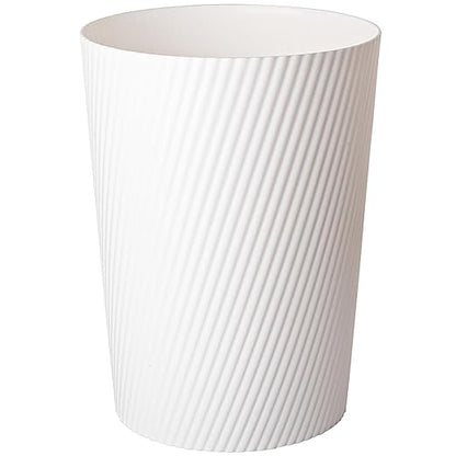UUJOLY Small Trash Can Wastebasket Garbage Can Container Bins for Bathrooms, Laundry Room, Kitchens, Offices, Kids Rooms, Dorms (White)
