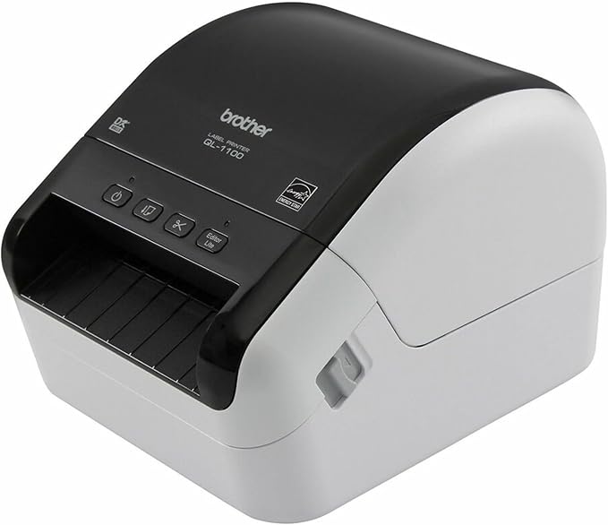 Brother QL-1100 Wide Format, Postage and Barcode Professional Thermal Monochrome Label Printer, Black