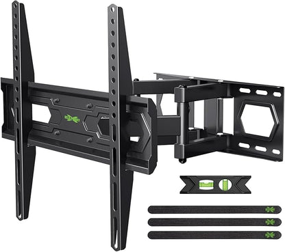 USX MOUNT TV Wall Mount for 32-65 inch Flat Screen/LED/4K up to 110lbs, Full Motion TV Mount Bracket with Swivel & Tilt Articulating Dual Arms, Max VESA 400x400mm, Fits 12/16" Wood Studs