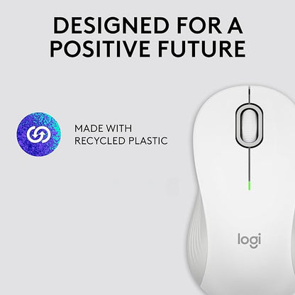 Logitech Signature M550 Wireless Mouse - for Small to Medium Sized Hands, 2-Year Battery, Silent Clicks, Bluetooth, Multi-Device Compatibility - Off White