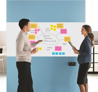 White Board Paper with 2 Markers, Large Dry Erase Contact Paper, Peel and Stick Whiteboard Sticker, Self-Adhesive White Board Roll Wallpaper for Office/Home/Drawing (23.6"×78.7")