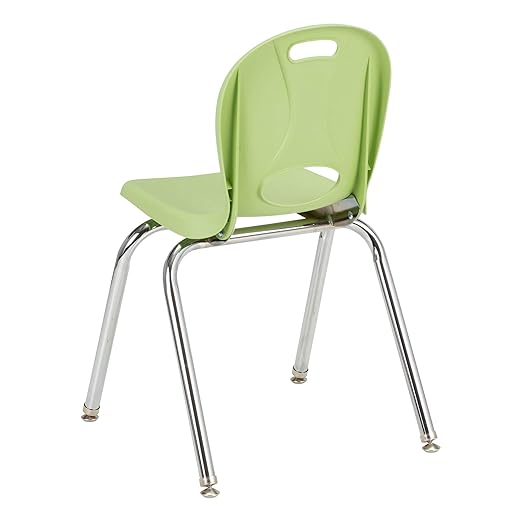 Learniture LNT-116-CSW-GA Learniture Structure Series School Chairs for Classroom, 16" Seat Height, Green Apple, Pack of 4