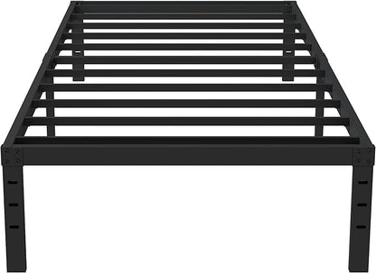 Twin XL Bed Frame No Box Spring Needed, 14 Inch Heavy Duty Metal Platform Bed Frame Twin XL Size with Storage, 2500lbs Steel Slats Support, Easy Assembly, Black
