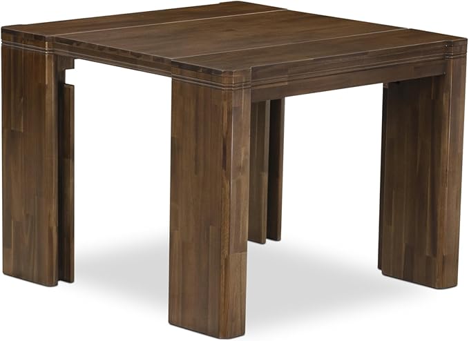 X02DA-208-12 - 5-Pc Kitchen Table Set includes an Extendable Rectangle Kitchen Table, 2 Polyester Fabric Dining Chairs and 2 Modern Benches, 39x120 Inch, Antique Walnut