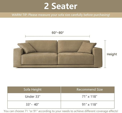 MYSKY HOME Boho Couch Cover Sofa Covers, Couch Covers for 2 Cushion Couch Sofa, Chenille L Shape Sectional Couch Cover - Pet-Friendly, Machine Washable, Sofa Protector for Kid, 71"x118", Grey Geometry