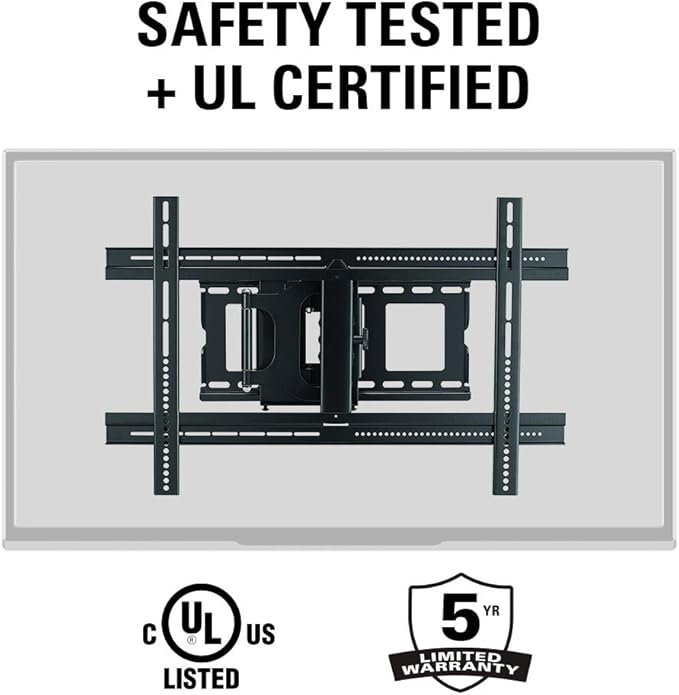 Sanus MLF13-B1 Articulating Universal Wall Mount for 37-80-Inch Screen BLack