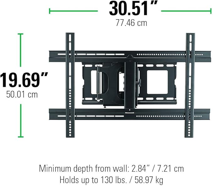 Sanus MLF13-B1 Articulating Universal Wall Mount for 37-80-Inch Screen BLack