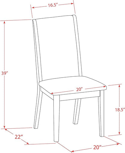 East West Furniture MZLA3-LWH-06 3 Piece Kitchen Table & Chairs Set Contains a Rectangle Dining Table with Dropleaf and 2 Shitake Linen Fabric Upholstered Chairs, 36x54 Inch, Linen White