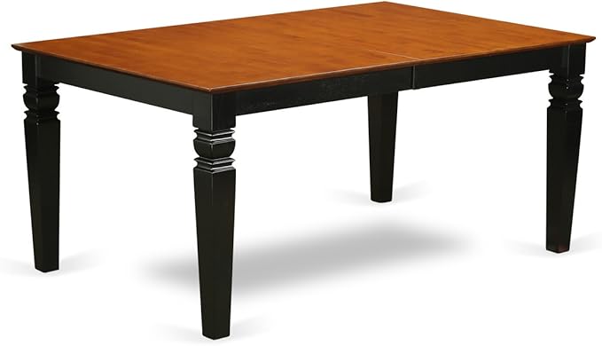 East West Furniture LGKE5-BCH-LC 5 Piece Dinette Set for 4 Includes a Rectangle Dining Room Table with Butterfly Leaf and 4 Faux Leather Kitchen Dining Chairs, 42x84 Inch, Black & Cherry