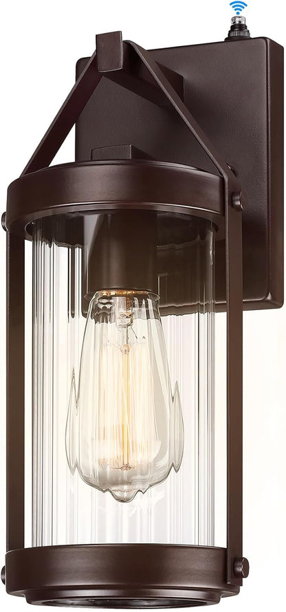 LONEDRUID Dusk to Dawn Sensor Outdoor Wall Sconce Lighting Waterproof Exterior Porch Lantern Rustic Outside Garage Light Fixtures Wall Mount for House Patio Front Door