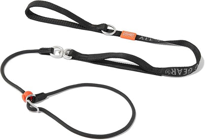 Slip Lead Dog Leash with Double Handles | Reflective Dog Training Leash with 360° Swivel Anti-Tangle | Heavy-Duty Leash and Collar for Large Medium and Small Dogs No-Pull Walking (Black, 5.5FT)