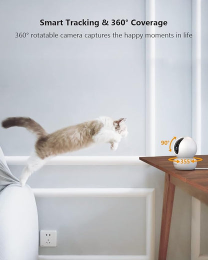 Imou 360° Security Camera Indoor with AI Human/Motion/Sound Detection, WiFi Camera Indoor Wireless 1080P for Pet/Dog/Baby, Smart Tracking, Siren, Night Vision, 2-Way Audio, Works with Alexa, 2 Pack