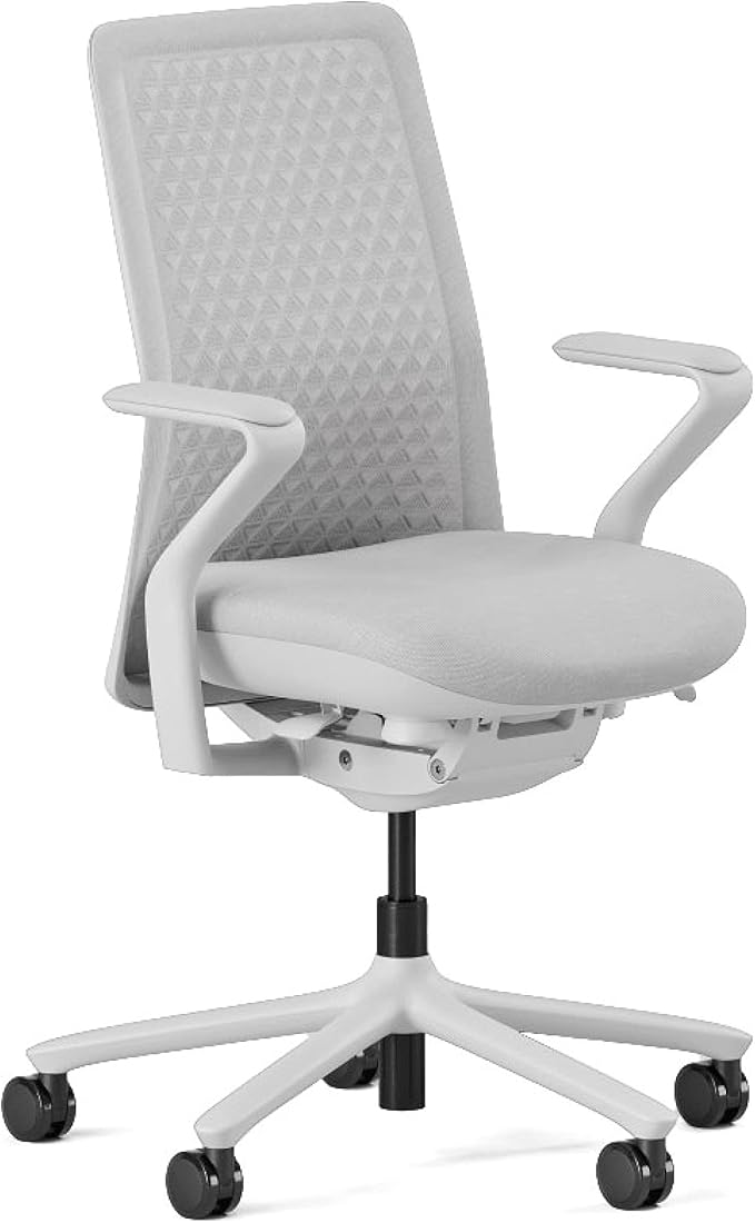 Branch Verve Chair - High Performance Executive Office Chair with Contoured Seat Back and Adjustable Lumbar Rest - High Density Foam Cushion with Aluminum Base - Up to 275 lbs - Mist