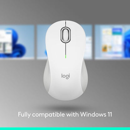 Logitech Signature M550 Wireless Mouse - for Small to Medium Sized Hands, 2-Year Battery, Silent Clicks, Bluetooth, Multi-Device Compatibility - Off White