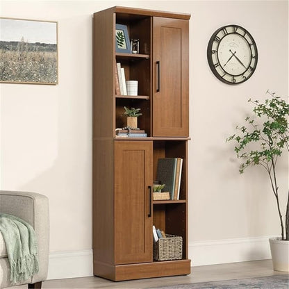 Sauder HomePlus Multi-Room Storage Cabinet with Adjustable Shelves and Door Positioning, Kitchen Laundry Pantry Storage Cabinet, in Sienna Oak Finish