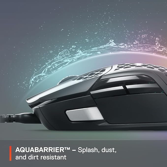SteelSeries Aerox 5 - Holey RGB Gaming Mouse - Ultra-lightweight Water Resistant Design - 18K DPI TrueMove Air Optical Sensor