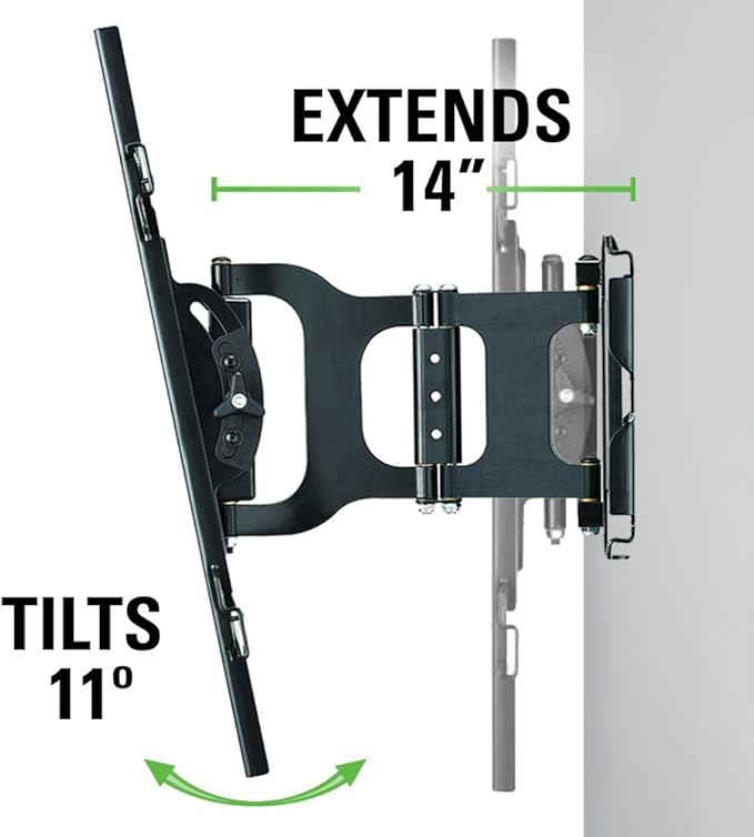 Sanus MLF13-B1 Articulating Universal Wall Mount for 37-80-Inch Screen BLack