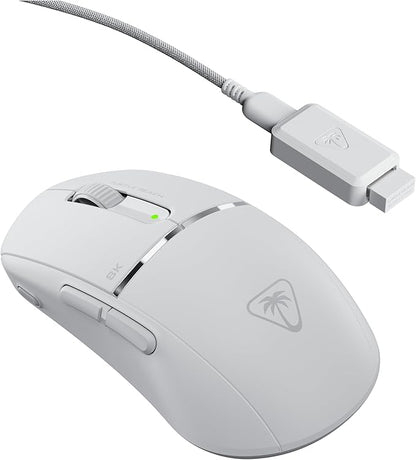 Turtle Beach Burst II Pro Wireless Esports Gaming Mouse, 8000 Polling, 57g Ultra Lightweight, 150-Hr Rechargeable Battery, Optical Switches, 30000 DPI Optical Sensor, 8 Inputs, Bluetooth – White