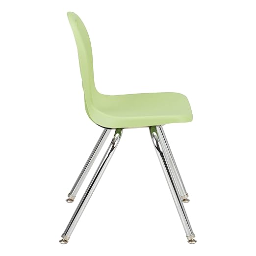 Learniture LNT-116-CSW-GA Learniture Structure Series School Chairs for Classroom, 16" Seat Height, Green Apple, Pack of 4