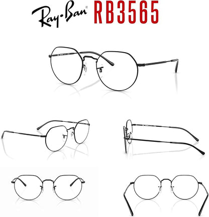 Ray-Ban Jack RB3565 Rounded Hexagonal Sunglasses for Men for Women +BUNDLE with ACCESSORY EYEWEAR KIT