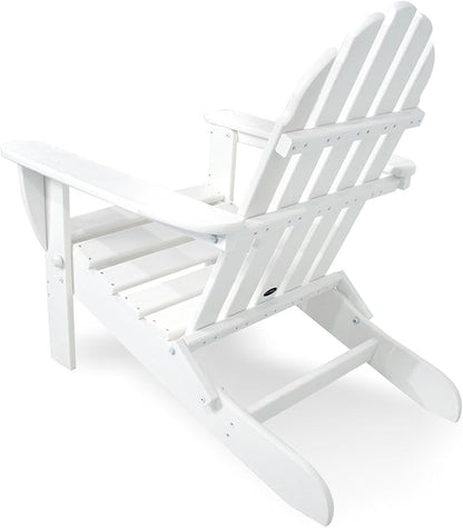 POLYWOOD AD5030WH Classic Folding Adirondack Chair, White 35.7 x 29 x 35.7 inches