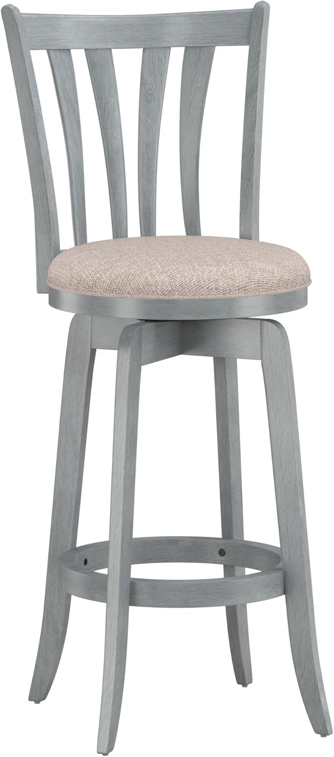 Hillsdale Furniture Savana Wood Bar Height Stool, 30" high, Blue Wire Brush
