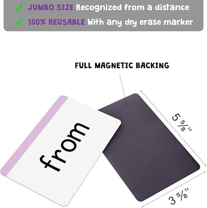 1st Grade Sight Words Magnetic Flash Cards(First Grade) - 41 Sturdy Large Dolch Cards for Literacy of Beginning Readers, Homeschool, Teachers and ESL