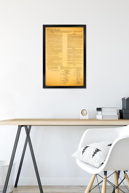 Trends International The Constitution Wall Poster, 14.725" x 22.375", Black Framed Version