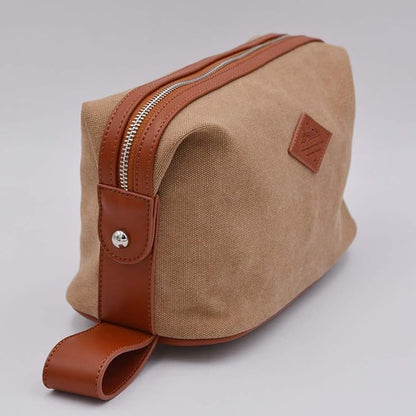 Convenience Kits International Premium Canvas Toiletry Bag (Khaki)