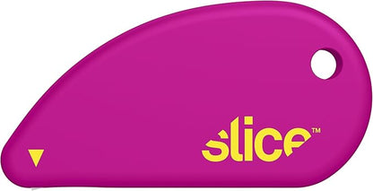 Slice Micro Safety Cutter | Safe Ceramic Box Cutter Lasting 11x Longer than Metal | Keychain Box Opener | Combo Pack | Vivid Green + Fuchsia
