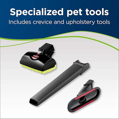Bissell Pet Hair Eraser Cordless Hand Vacuum, Home, Auto, and Pet Vacuum, Crevice Tool, Upholstery Tool, and Motorized Brush Included, 1782