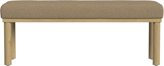 HomePop Oslo Decorative Bench - Brown Boucle