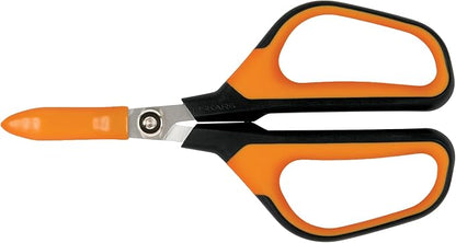 Fiskars Comfort Loop Pruning Snips, Garden Gifts for Women, Extra Large SoftGrip Handle, Yard and Garden Tools 7", Orange/Black
