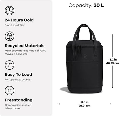 Hydro Flask Cooler Backpack - Insulated Portable Soft Cooler - 20 L Capacity in Botanical Bliss Green