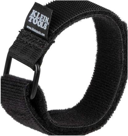 Klein Tools 450-600 Cable Organizer, Hook and Loop Cinch Strap Ties, Includes (2) 6-Inch, (2) 8-Inch, (2) 14-Inch Straps, Black