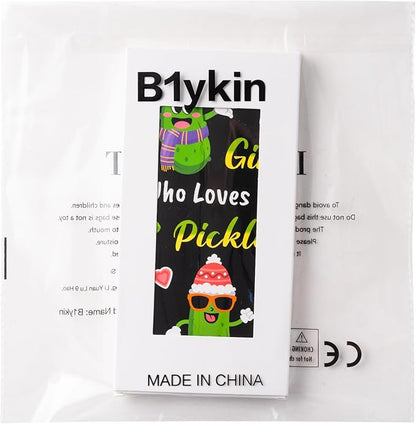 B1ykin Cute Sticky Notes Set - Just A Girl Who Loves Pickles Self-Stick Notes Pad, 550 Sheets Writing Memo Pages Sticky Notepad for Teacher Appreciation Gifts, School Office Supplies (Pickles)