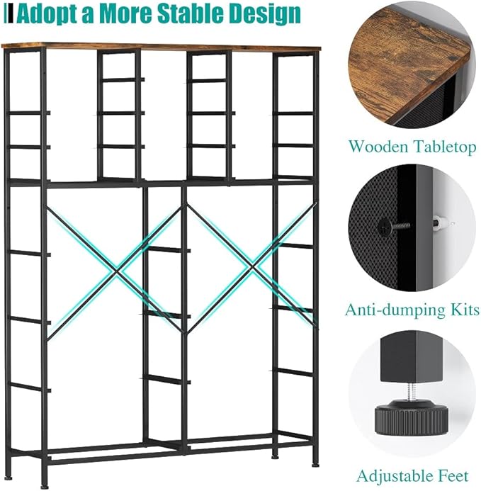 Dresser for Bedroom with 18 Drawers, Tall Fabric Storage Dresser, Chest of Drawers for Closet, Nursery, Bedside, Living Room, Laundry, Entryway, Hallway (Pattern)