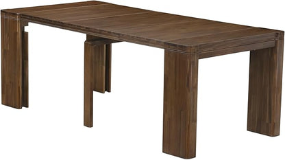 X12SI-008-04 - 13 Pieces Kitchen Dining Table Set includes an Extendable Rectangle Kitchen Table and 12 Dining Chairs, 39x120 Inch, Antique Walnut