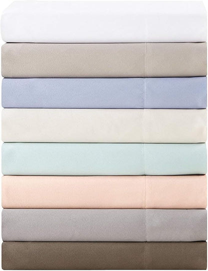 Madison Park 3M Microcell Bed Sheet Set Color Fast, Wrinkle and Stain Resistant, Soft Sheets with 16" Deep Pocket All Season, Cozy Bedding-Set, Matching Pillow Case, King, Blush, 4 Piece
