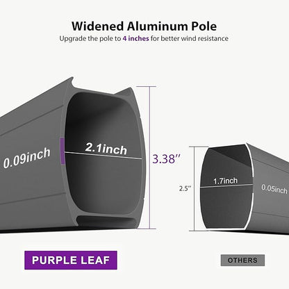 PURPLE LEAF 10 Feet Patio Cantilever Umbrella Outdoor Double Top Large Offset Hanging 360° Rotation Square Umbrella for Garden Deck Pool Backyard Cast Slate