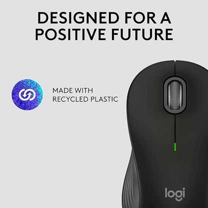 Logitech Signature M550 L Full Size Wireless Mouse - for Large Sized Hands, 2-Year Battery, Silent Clicks, Bluetooth, Multi-Device Compatibility - Black