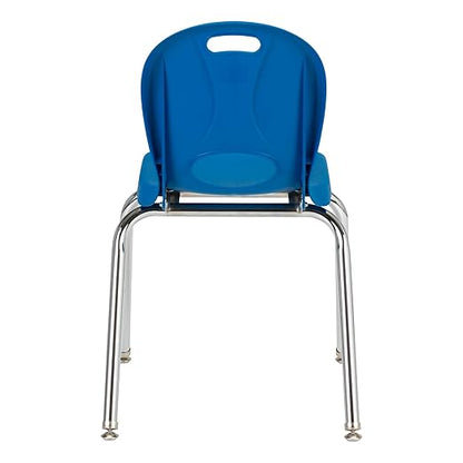Learniture LNT-116-CSW-BB Learniture Structure Series School Chairs for Classroom, 16" Seat Height, Brilliant Blue, Pack of 4