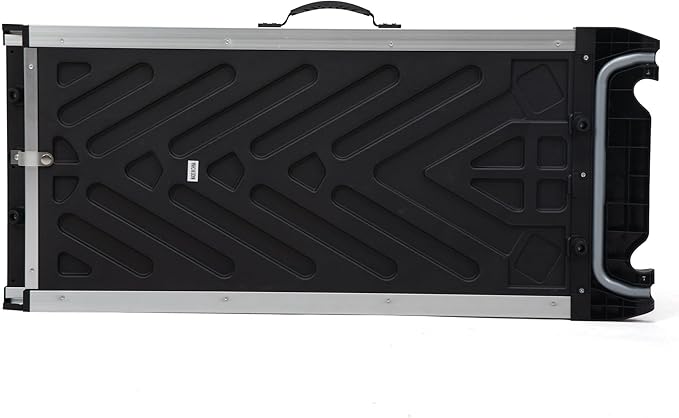 COZIWOW Aluminum Pet Ramp Ladder,Portable Dog Car Step Ramp with 2-Fold Design and Handle, Non-Slip Surface, Oxford Strap,Pet Stairs for Vehicles,SUV,Truck, High Bed,Black